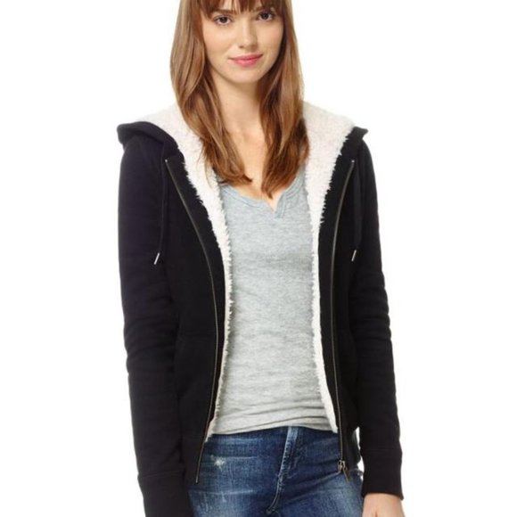 TNA Sweaters - ARITZIA TNA Pacific Sherpa lined Hoodie size XS, black